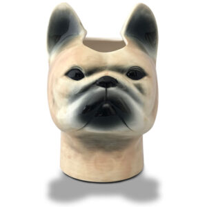 Long Neck Vase: Frenchie French Bulldog Vase