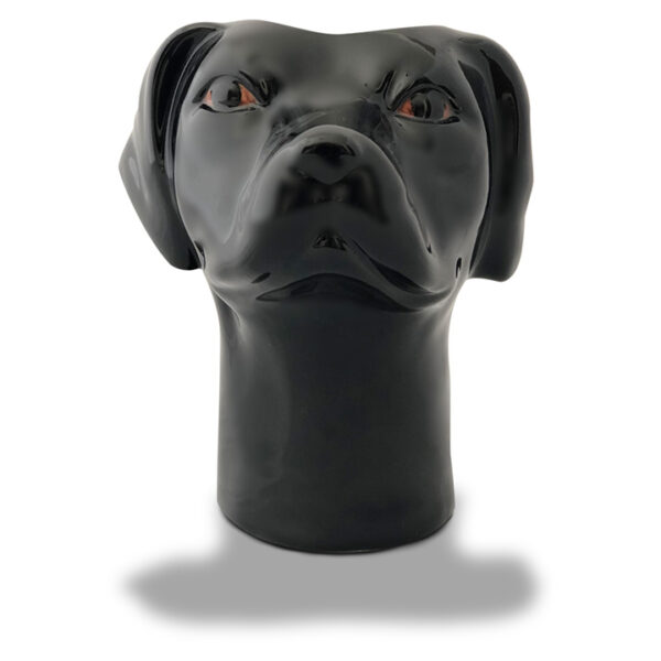Long Neck Vase: Black Labrador Retriever Vase