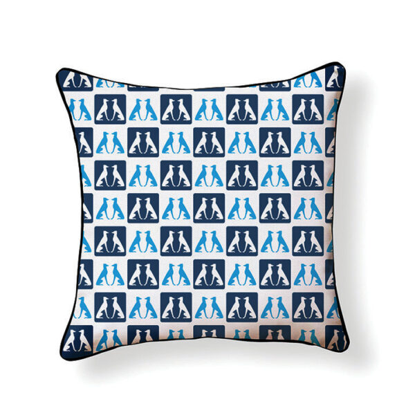Greyhound - Blue Pillow - Image 2