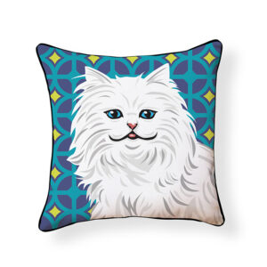 White Persian Cat Pillow