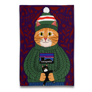 CATAGONIA - Orange Tabby Tea Towel