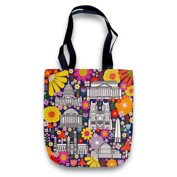 Cheeky Tote Bag - Washington DC Power / Flowers