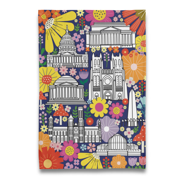 Washington DC: Power - Flowers Tea Towel