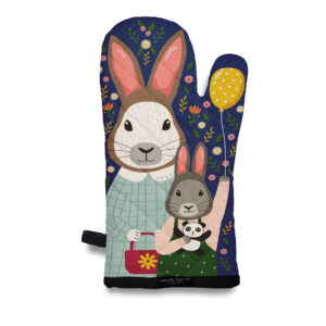 Doe and a Little Bunny Rabbit Oven Mitt