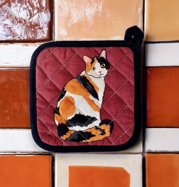 Hello Calico Cat Potholder - Image 2