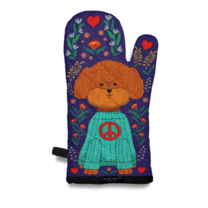 Peace. Love. Poodle Oven Mitt