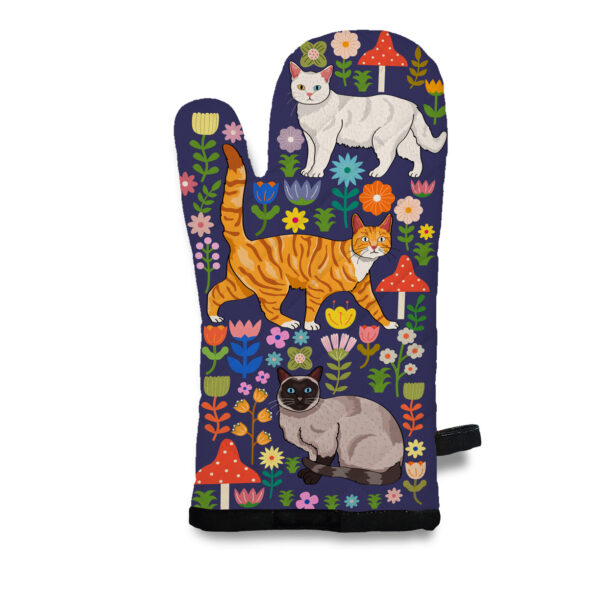 Spring Kitty Cats Oven Mitt - Image 2