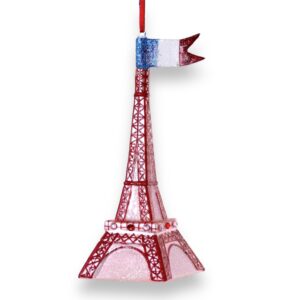 Festive Pink Eiffel Towel Ornament