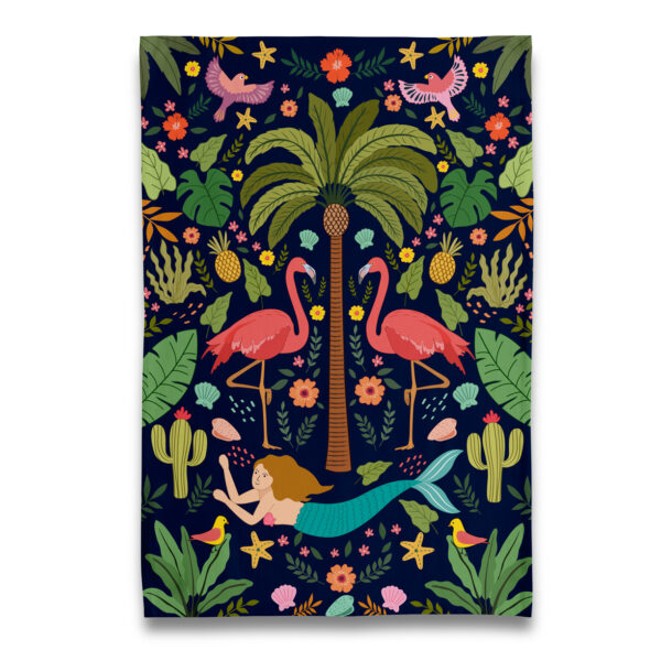 All Things Summer - Flamingo Paradise Tea Towel