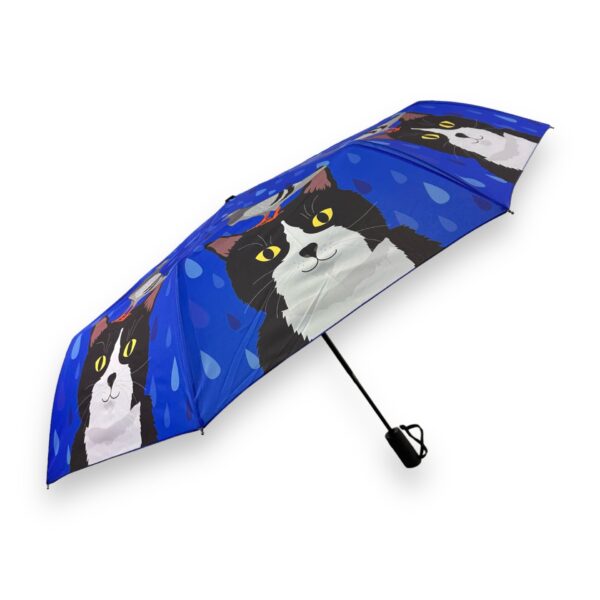 Pigeon on Tuxedo Cat Umbrella - Image 3