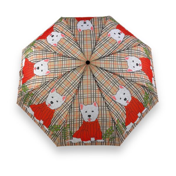 West Highland terrier on Plaid Umbrella - Image 2
