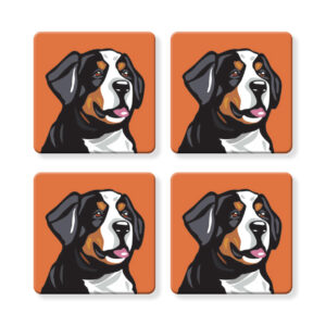 Set of 4 MDF Coasters - Bernese Mountain Dog