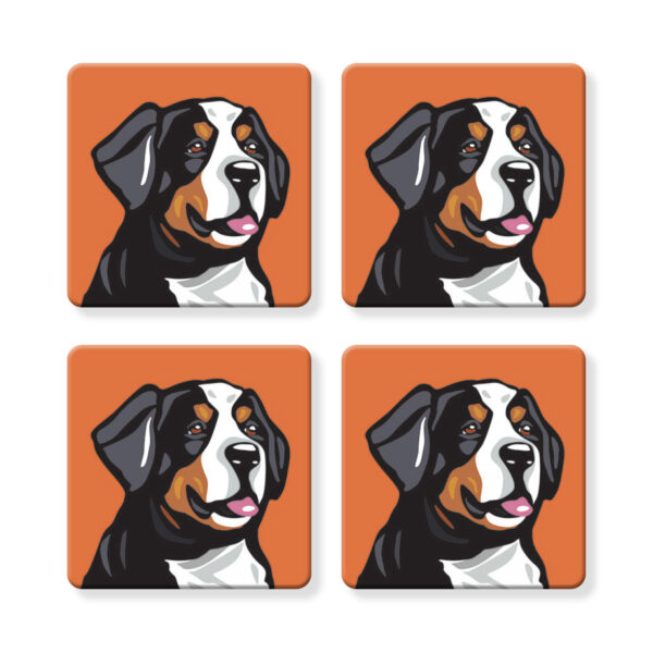 Set of 4 MDF Coasters - Bernese Mountain Dog
