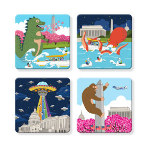 DC Proud Collection: Set of 4 - Variety Pack: Mad in DC Monster Coasters