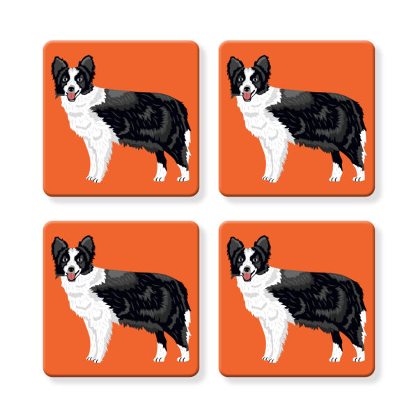 Set of 4 MDF Coasters - Hello Border Collie