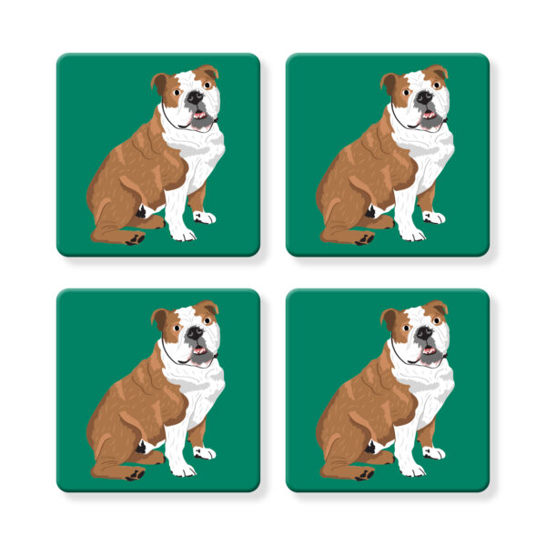 Set of 4 MDF Coasters - Hello English Bulldog