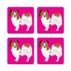 Set of 4 MDF Coasters - Hello Papillon