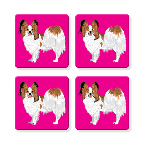 Set of 4 MDF Coasters - Hello Papillon