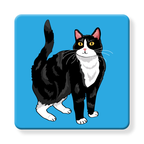 Set of 4 MDF Coasters - Hello Tuxedo Cat - Image 2