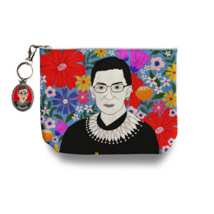 Ruth Bader Ginsburg RBG Toiletry Pouch with Keychain Charm 