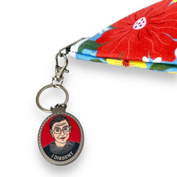 Ruth Bader Ginsburg RBG Toiletry Pouch with Keychain Charm  - Image 2