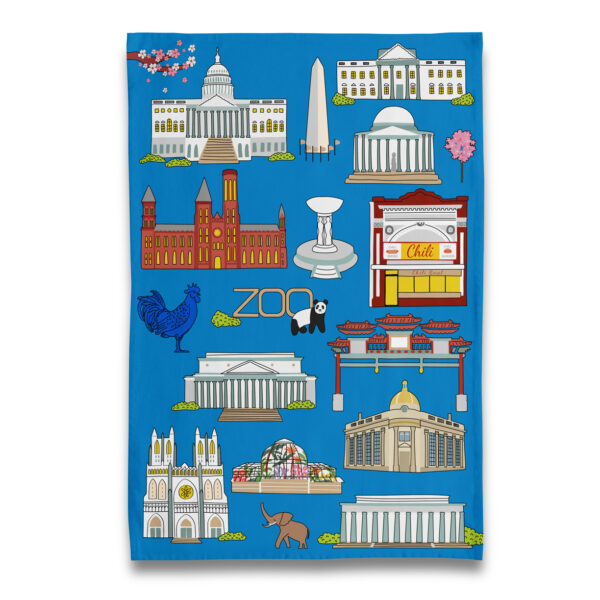 Washington DC Landmarks Tea Towel