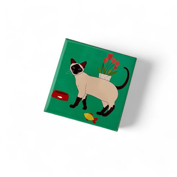 Set of 4 Assortment Fridge Magnets- Living with Cats - Image 3