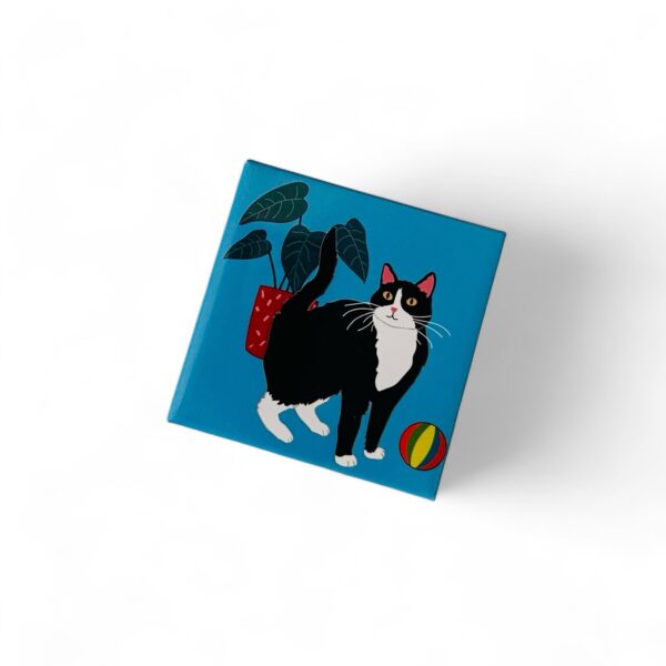 Set of 4 Assortment Fridge Magnets- Living with Cats - Image 5