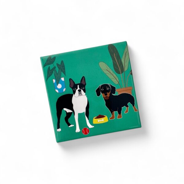 Set of 4 Assortment Fridge Magnets- Living with Dogs - Image 2