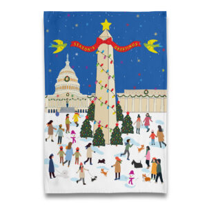 Washington DC - Season's Greetings Tea Towel
