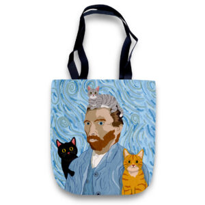 Cheeky Tote Bag - Van Gogh and Kitty Cats