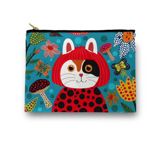 Yayoi Kusama Kusameow Calico Cat Cosmetic/ Amenity Bag