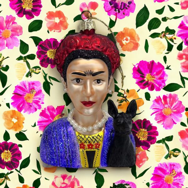 Naked Decor Exclusive: Women We Admire- Frida Kahlo with her Pet Dog Señor Xolo Ornament - Image 4