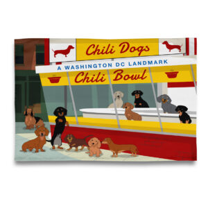 DC Doxie Cafe - Chili Dog / Chili Bowl  Tea Towel