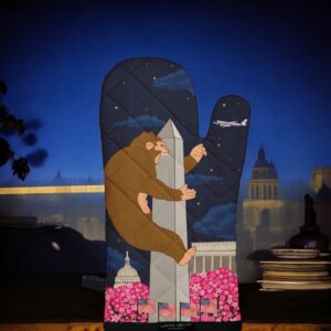 King Kong at Washington Monument Oven Mitt - Image 2
