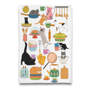 Kitty Cats in the Kitchen Tea Towel