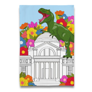 Dinosaur T-Rex at the Museum Tea Towel