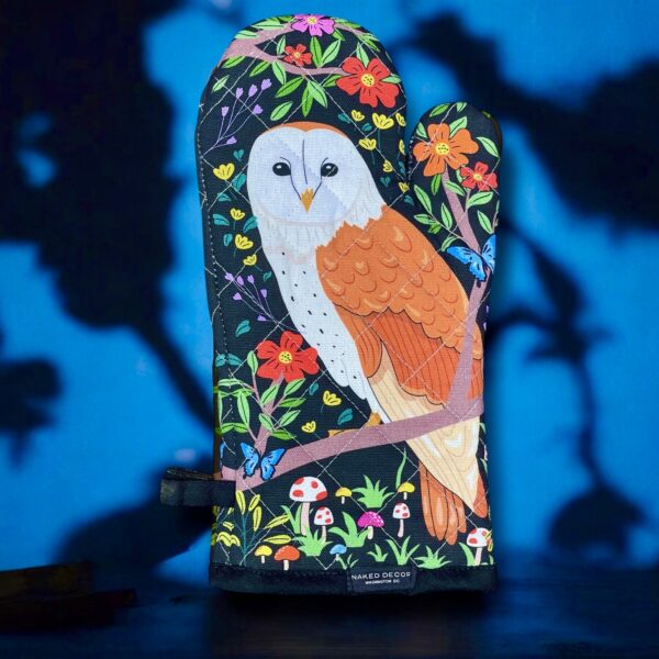 Woodland Creatures Collection: Barn Owl Oven Mitt - Image 2