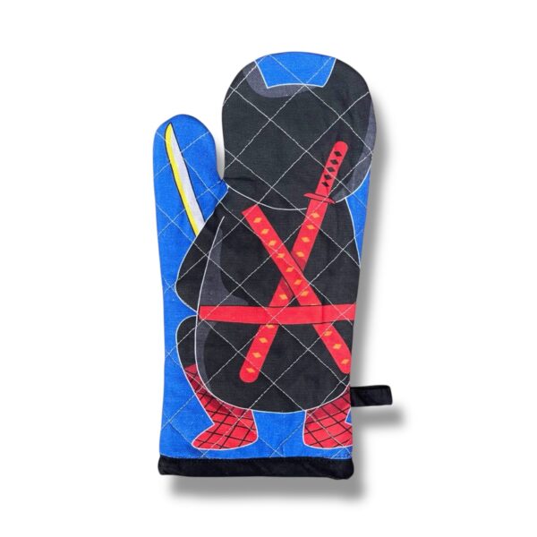 Japanese Orange Tabby Kitty Cat Ninja Oven Mitt - Image 2