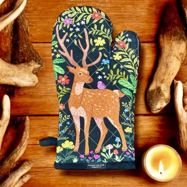 Woodland Creatures Collection: Big Deer Buck Oven Mitt - Image 2