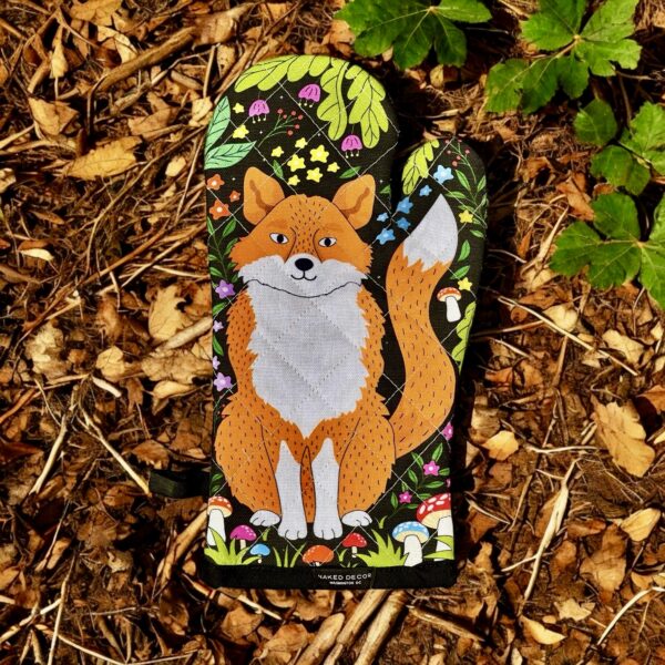 Woodland Creatures Collection: Orange Fox Oven Mitt - Image 2