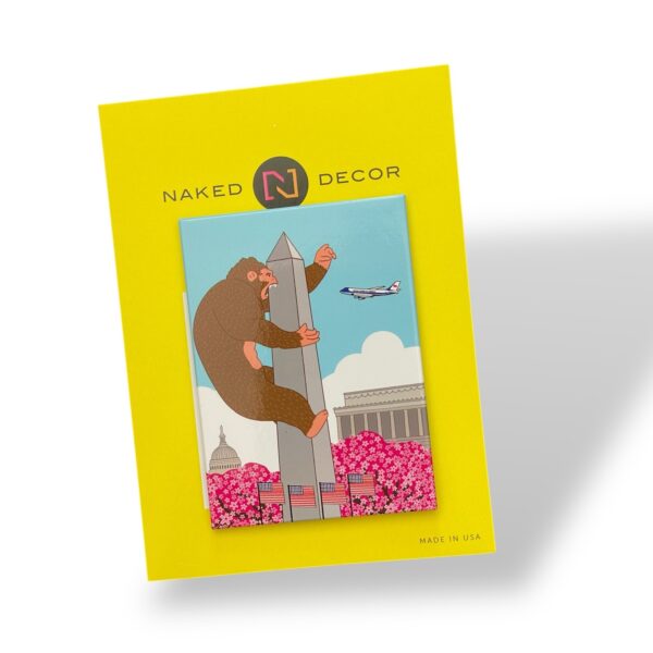 Fridge Magnet- King Kong at the Washington Monument