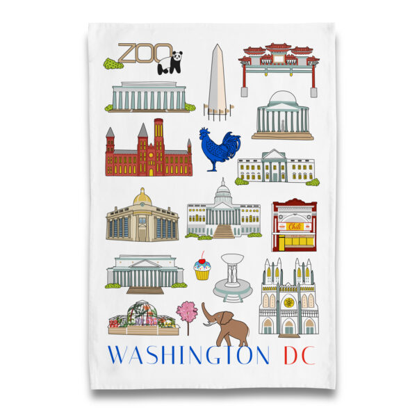 All Things Washington DC Tea Towel
