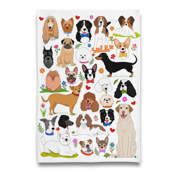 Puppy Dogs Parade Tea Towel