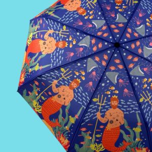 Poseidon Merman- God of the Atlantis Ocean Umbrella