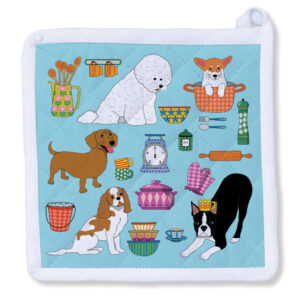 Puppy Dogs in the Kitchen Potholder