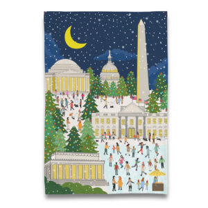 Let It Snow in Washington DC Tea Towel