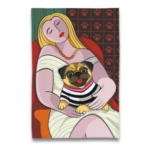 Museum Collection: Picasso Inspired- Pugasso Pug Tea Towel