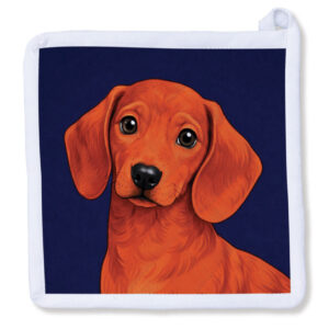 Brown Dachshund Doxie Puppy Potholder