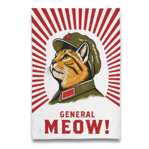 Chinese Propaganda:  General MEOW Tea Towel